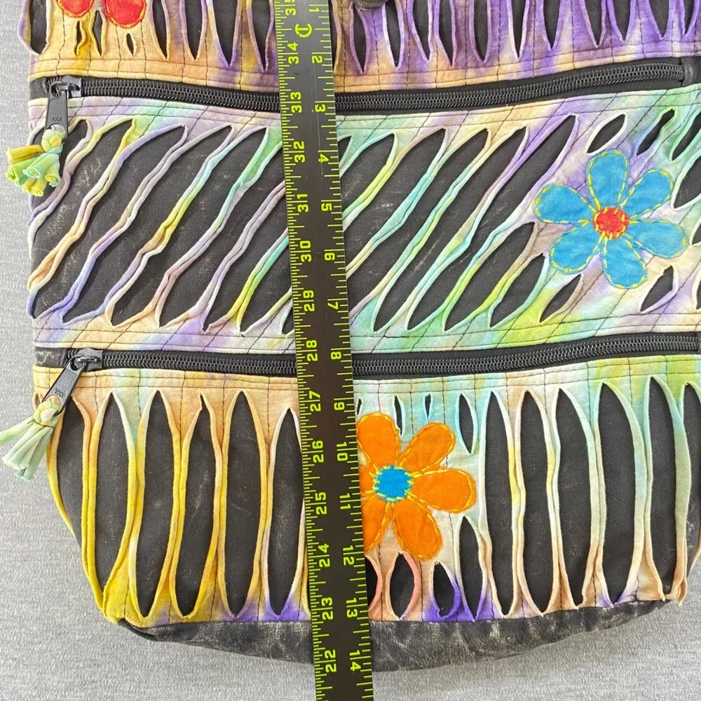 Boho Hippie Hobo Crossbody‎ Bag Floral Embroidered Shoulder Button /Zip Closure